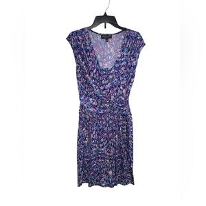 Connected Apparel Blue and Purple Dress Size 8